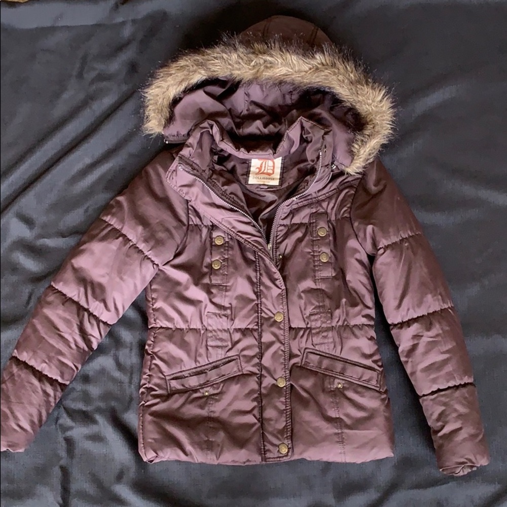 Brown Fur Hood Jacket